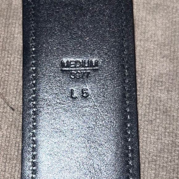 COACH Belt | Black Leather & Canvas Monogram Belt - NEVER WORN - Size Medium - Picture 8 of 8